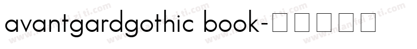 avantgardgothic book字体转换
